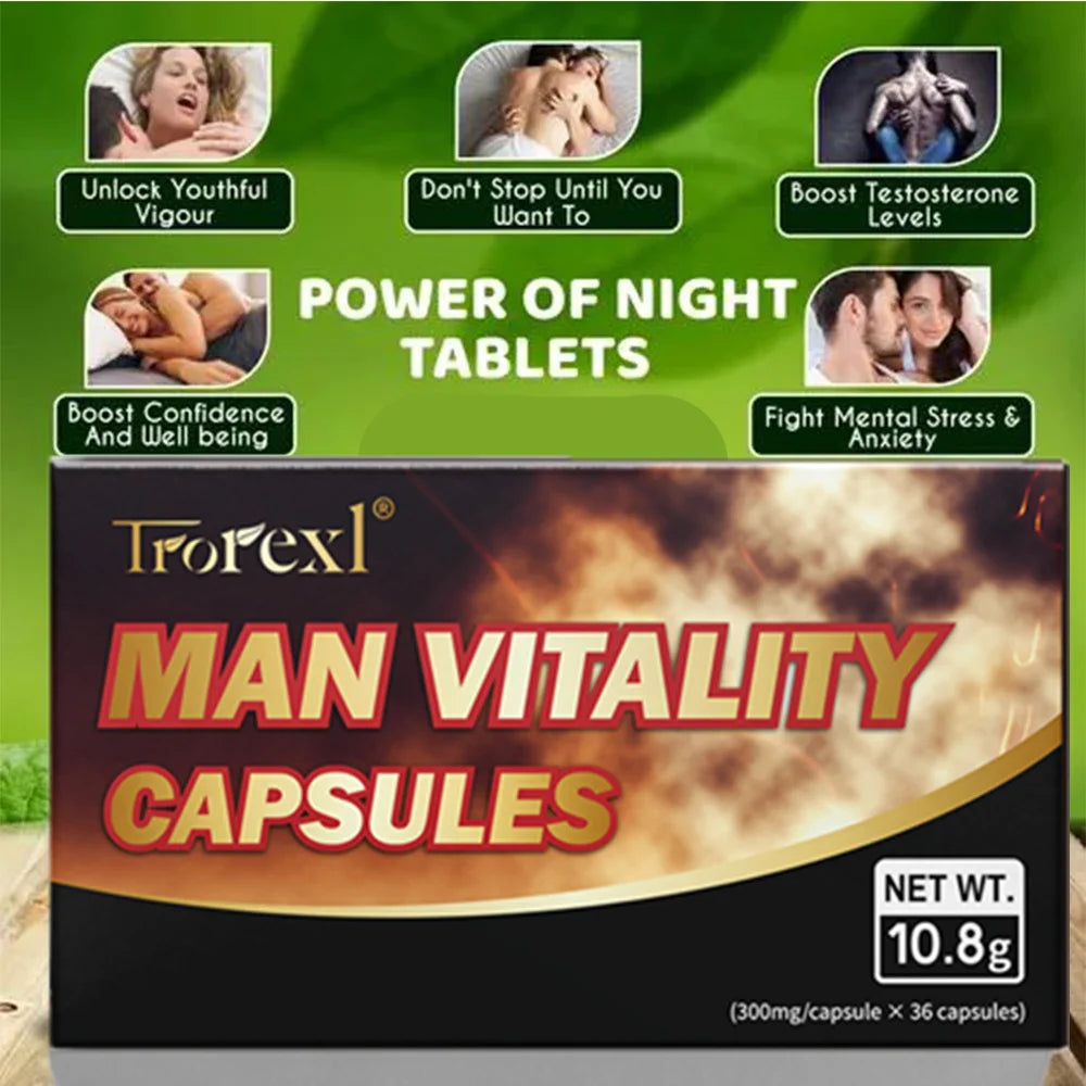 Man vitality capsule, Enhance Endurance,Size Increase Thicker male care–Ginseng, Epimedium