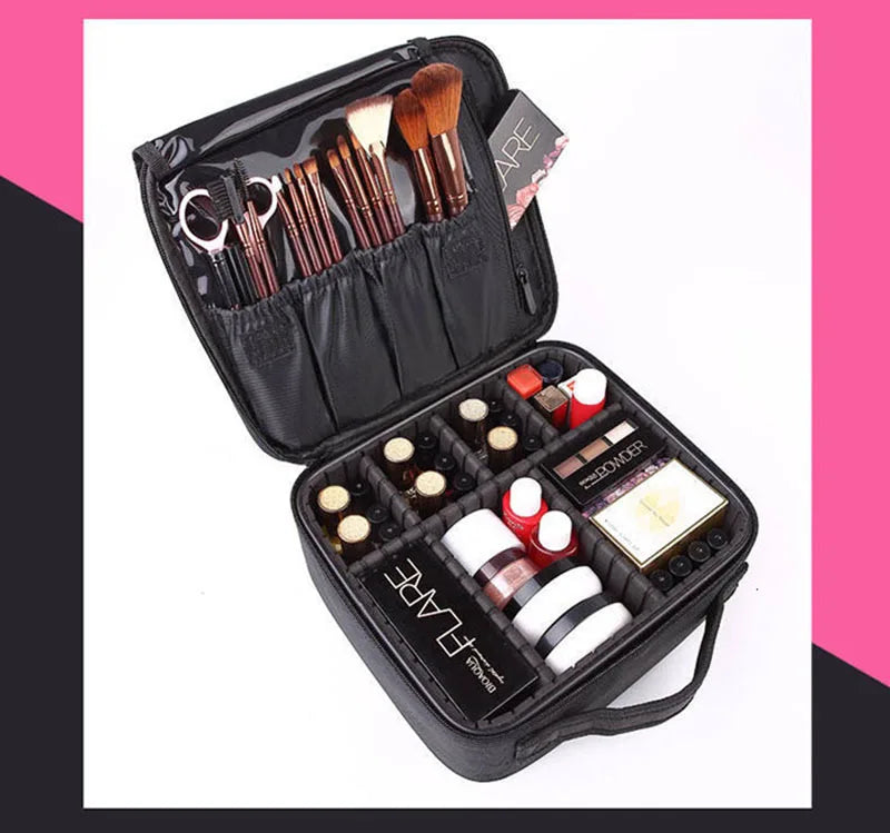 New Women Makeup Case Beauty Salon Tattoos Nail Art Tool Bin Case Travel Necessary Make Up Storage Box Waterproof Cosmetic Bag