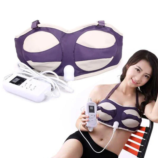 Bra Shape Breast Muscle Massager Chest Stimulation Device Electric Infrared Electronic Breast Enhancement Health Massager