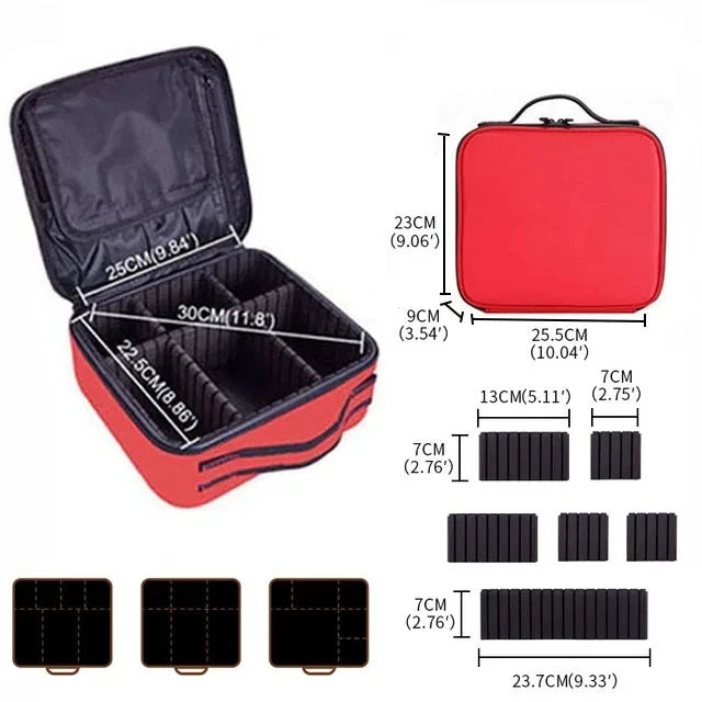 New Women Makeup Case Beauty Salon Tattoos Nail Art Tool Bin Case Travel Necessary Make Up Storage Box Waterproof Cosmetic Bag