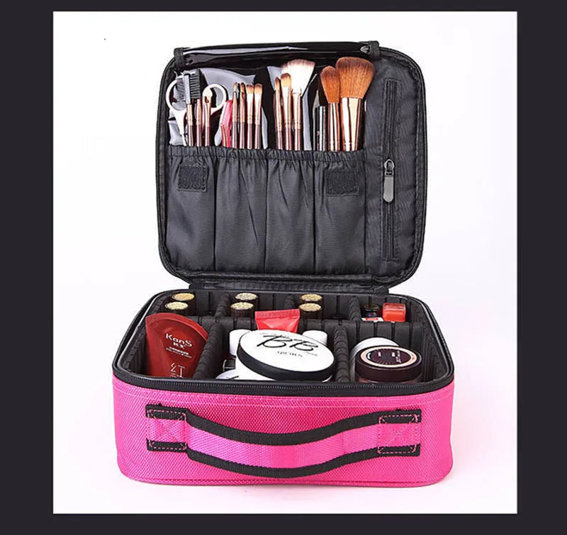 New Women Makeup Case Beauty Salon Tattoos Nail Art Tool Bin Case Travel Necessary Make Up Storage Box Waterproof Cosmetic Bag