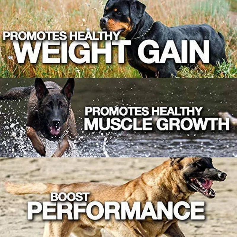 2X BULLY MAX Power Chews For Dogs, Increase Strength, Muscle, Weight Gain 2-in-1 Performance Health Supplement Weight Gainer